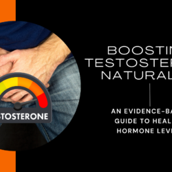man with a gauge displaying maximum testosterone